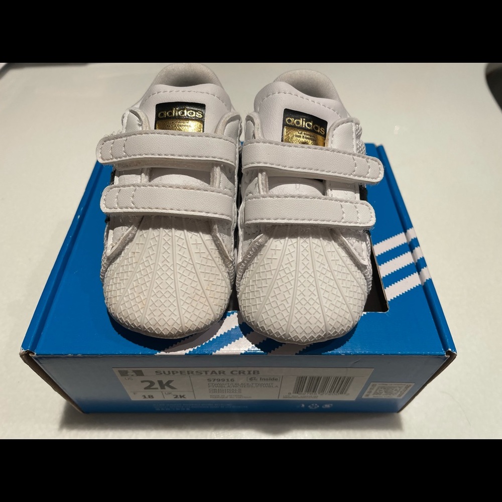 ADIDAS Infant Superstar Crib Sneaker SIZE 2K